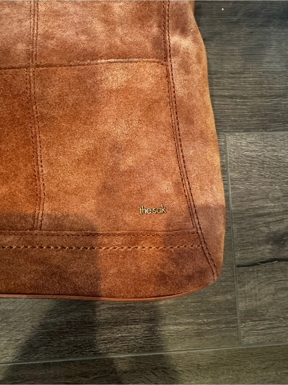 The Sak leather Suede feel Crossbody Shoulder Bag in Rust, new no tags